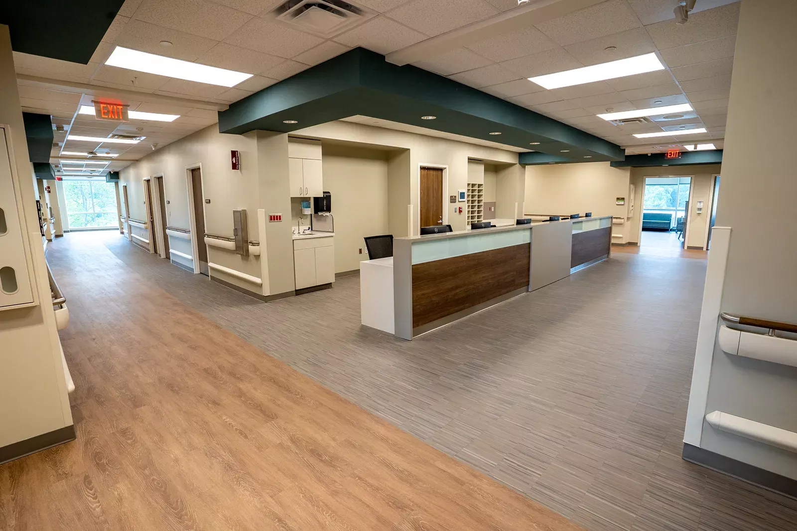 Nurses unit in new patient tower at Marshall Medical South