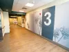 New patient tower hallway in front of elevators
